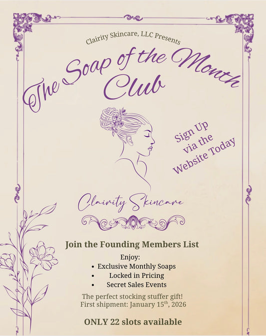 Soap of the Month Club - Founding Members Edition: A monthly handcrafted soap subscription. Limited to 22 Founding Members. Ships on the 15th of each month.